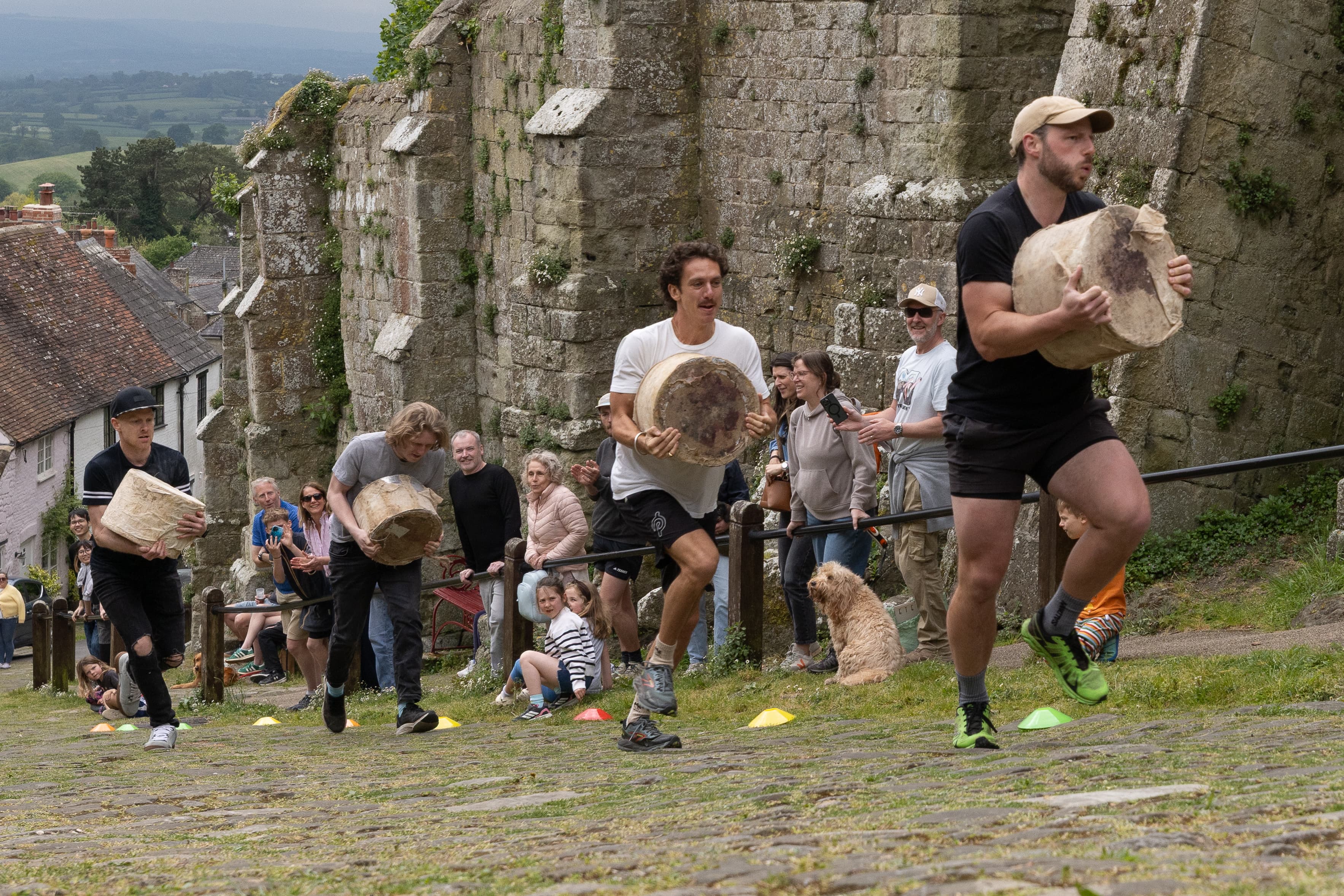 Gold Hill Cheese Race runners in action