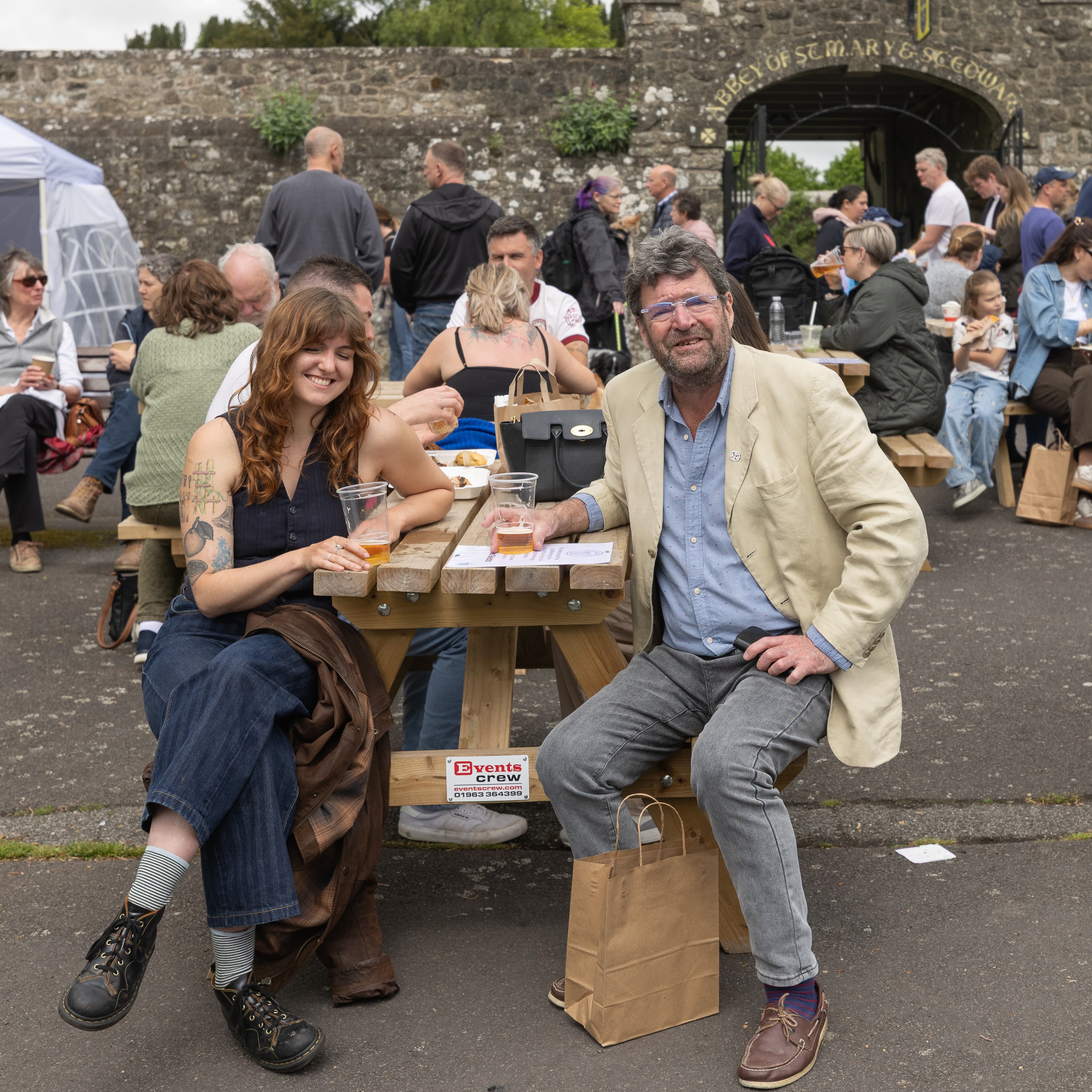 Maddie & Nick Crosley enjoying lunch along Park Walk