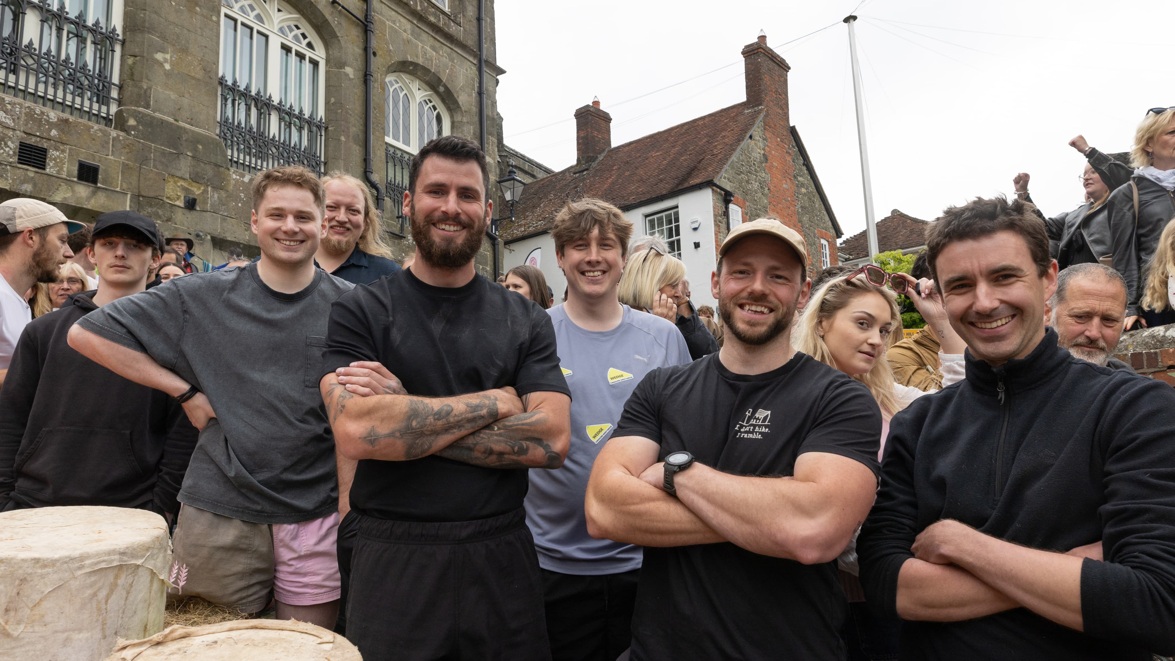 Triumphant after the Men's Heat — Gold Hill Cheese Race