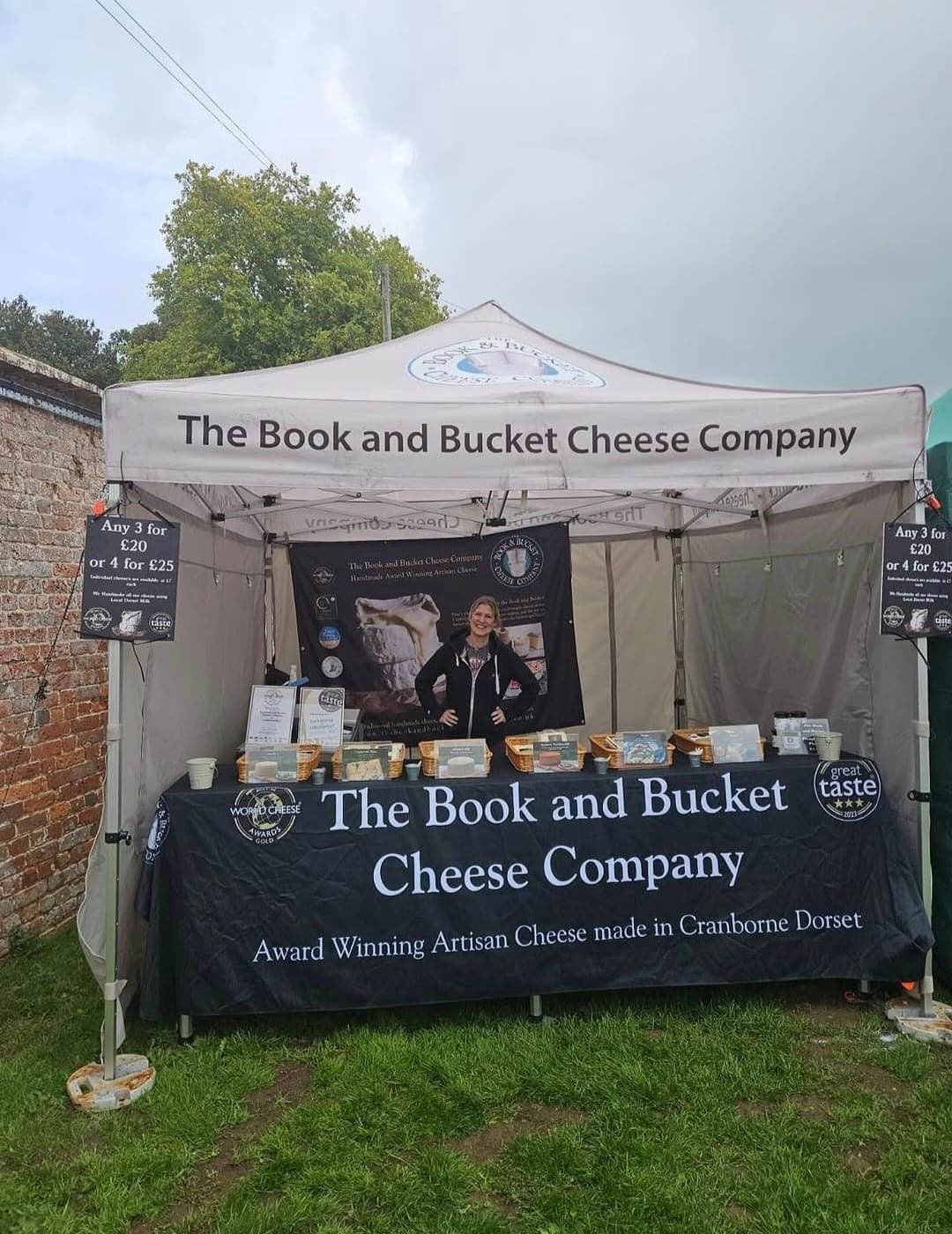 Book and Bucket Cheese stall